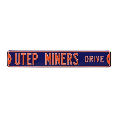 AUTHENTIC STREET SIGNS Authentic Street Signs 70183 Utep Miners Drive Street Sign 70183